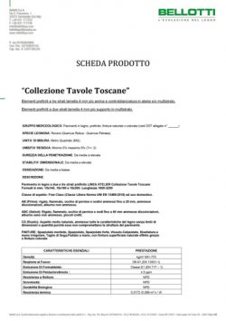 Scheda Collezione tavole Toscane Scheda Collezione tavole Toscane